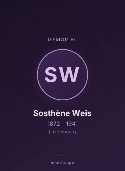 Memorial portrait of Sosthène Weis