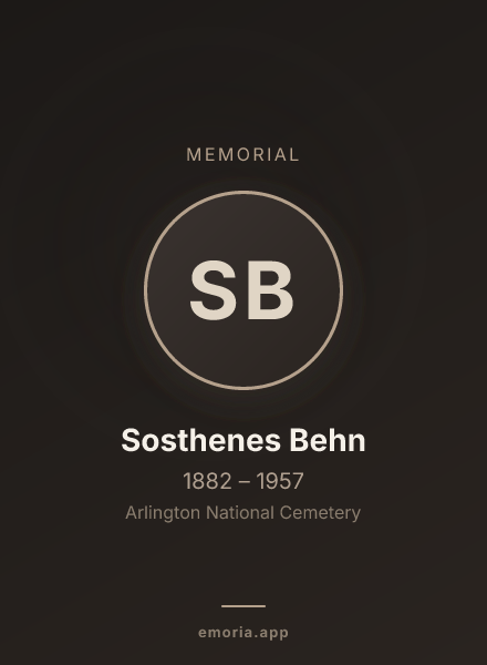 Memorial portrait of Sosthenes Behn