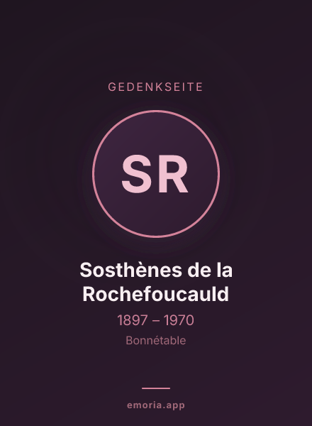 Gedenkportrait von Sosthènes de la Rochefoucauld