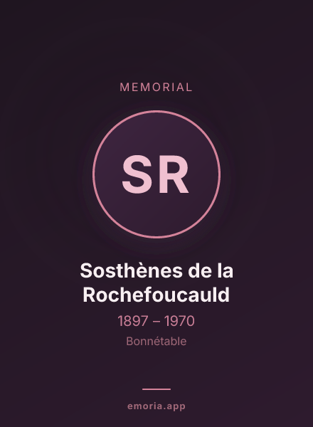 Memorial portrait of Sosthènes de la Rochefoucauld