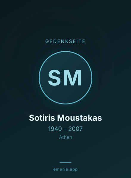 Gedenkportrait von Sotiris Moustakas