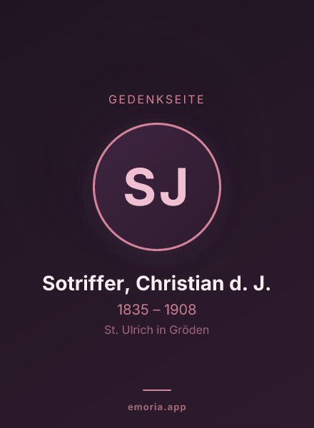 Gedenkportrait von Sotriffer, Christian d. J.