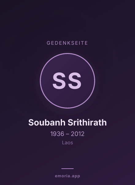Gedenkportrait von Soubanh Srithirath