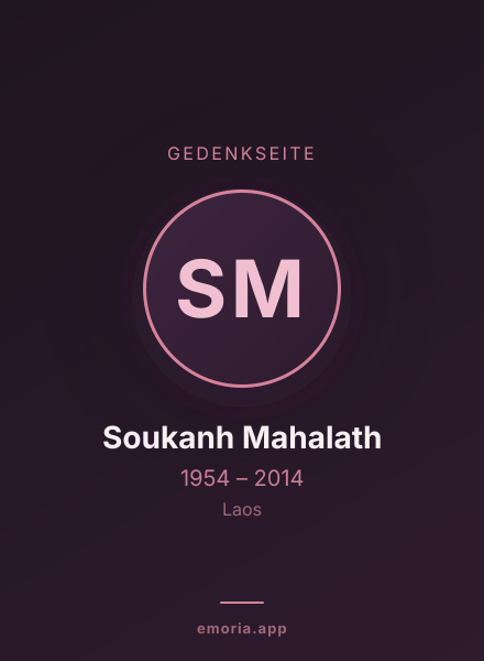 Gedenkportrait von Soukanh Mahalath