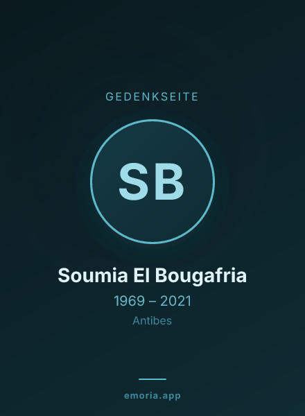 Gedenkportrait von Soumia El Bougafria