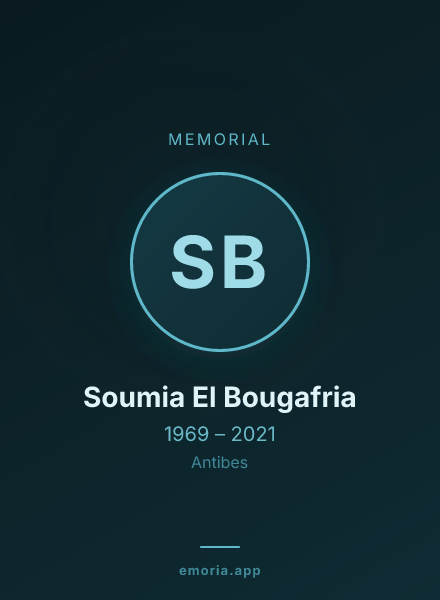 Memorial portrait of Soumia El Bougafria