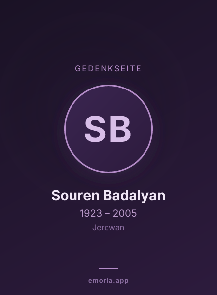 Gedenkportrait von Souren Badalyan