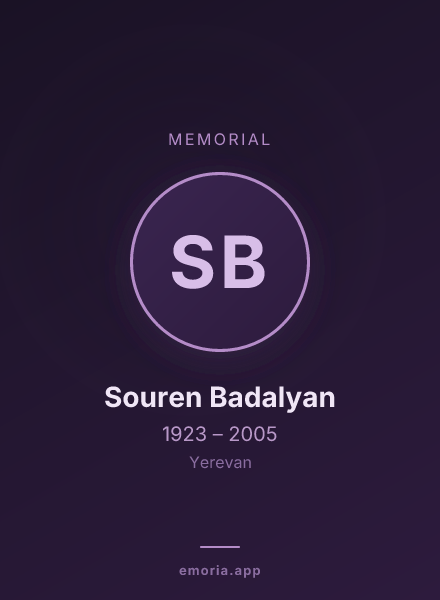 Memorial portrait of Souren Badalyan