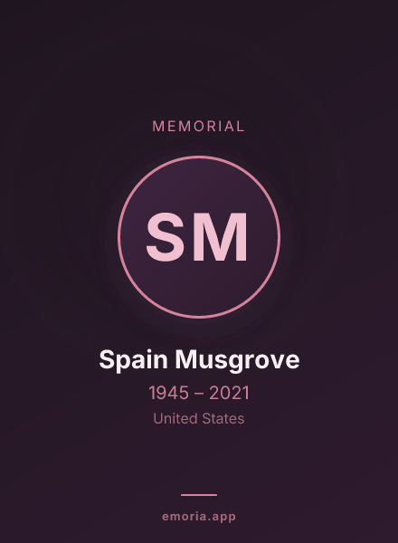 Memorial portrait of Spain Musgrove