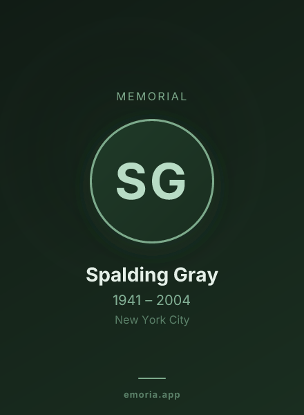 Memorial portrait of Spalding Gray