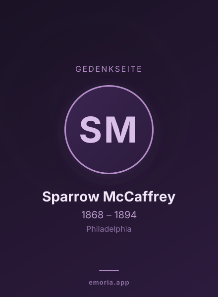 Gedenkportrait von Sparrow McCaffrey