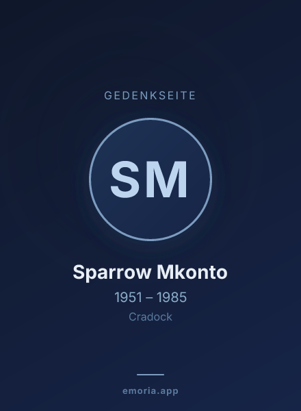 Gedenkportrait von Sparrow Mkonto