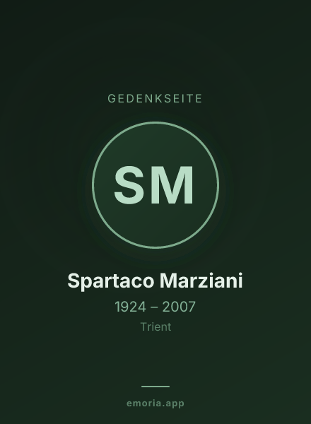 Gedenkportrait von Spartaco Marziani