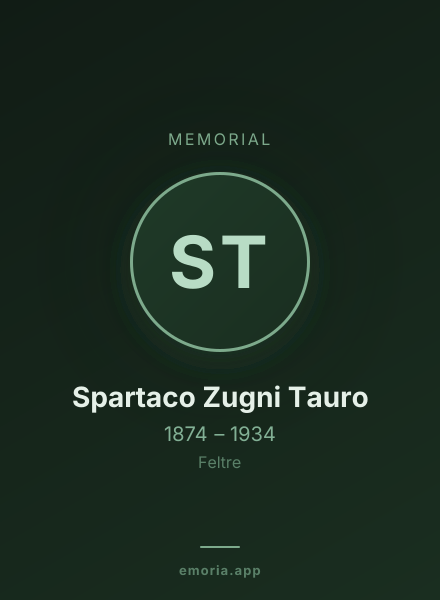 Memorial portrait of Spartaco Zugni Tauro