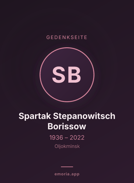 Gedenkportrait von Spartak Stepanowitsch Borissow