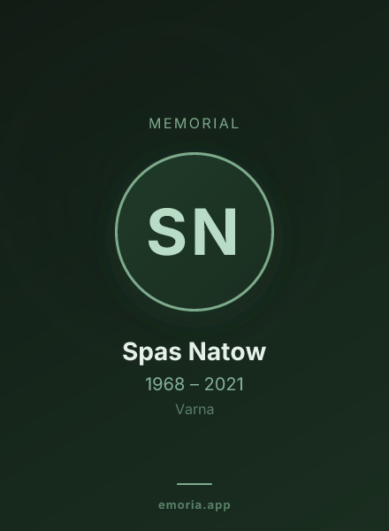 Memorial portrait of Spas Natow