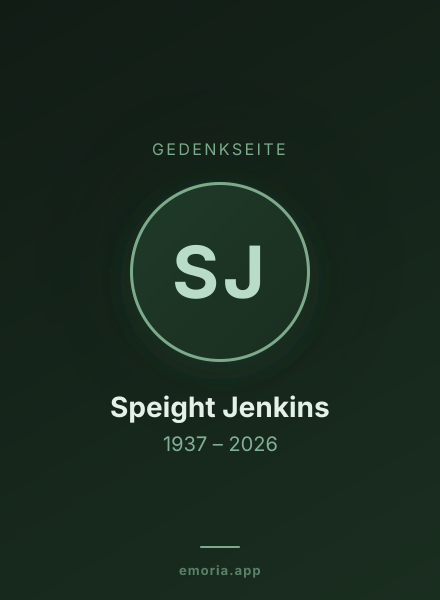 Gedenkportrait von Speight Jenkins