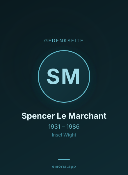 Gedenkportrait von Spencer Le Marchant