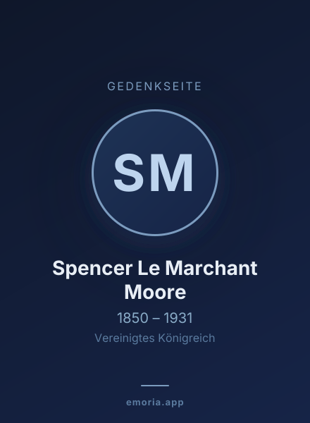 Gedenkportrait von Spencer Le Marchant Moore