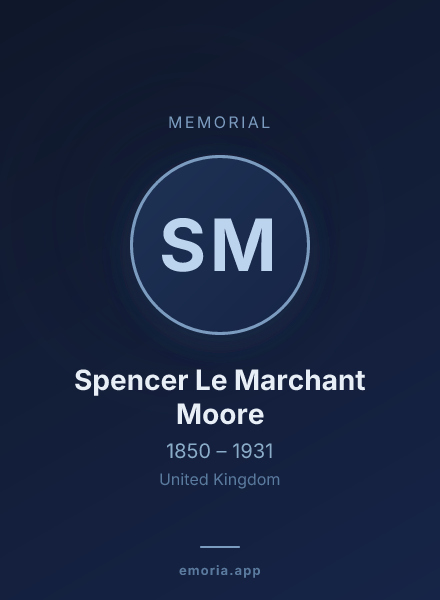 Memorial portrait of Spencer Le Marchant Moore