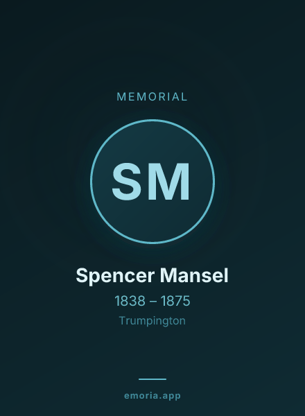 Memorial portrait of Spencer Mansel