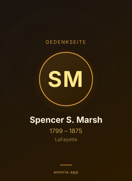 Gedenkportrait von Spencer S. Marsh