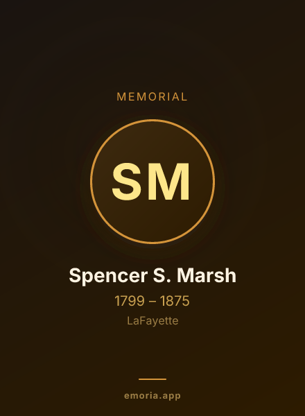 Memorial portrait of Spencer S. Marsh