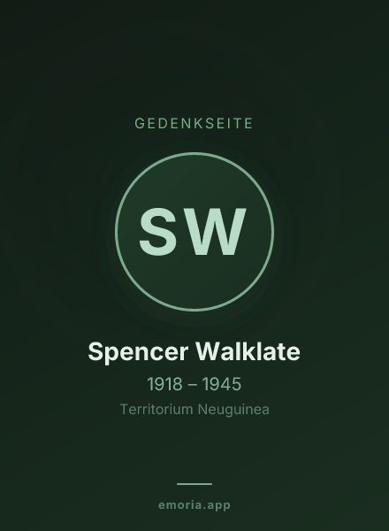 Gedenkportrait von Spencer Walklate
