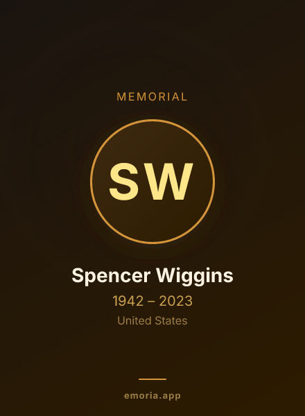 Memorial portrait of Spencer Wiggins