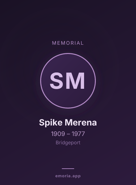 Memorial portrait of Spike Merena