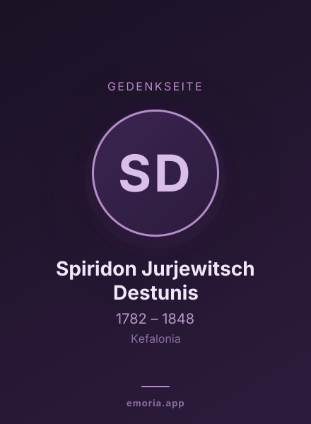 Gedenkportrait von Spiridon Jurjewitsch Destunis