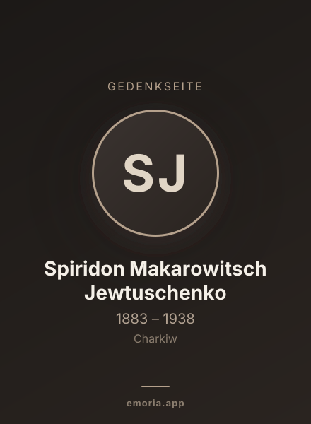 Gedenkportrait von Spiridon Makarowitsch Jewtuschenko
