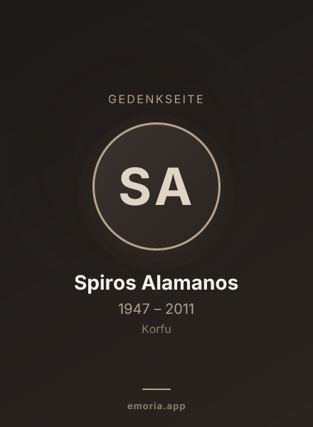 Gedenkportrait von Spiros Alamanos