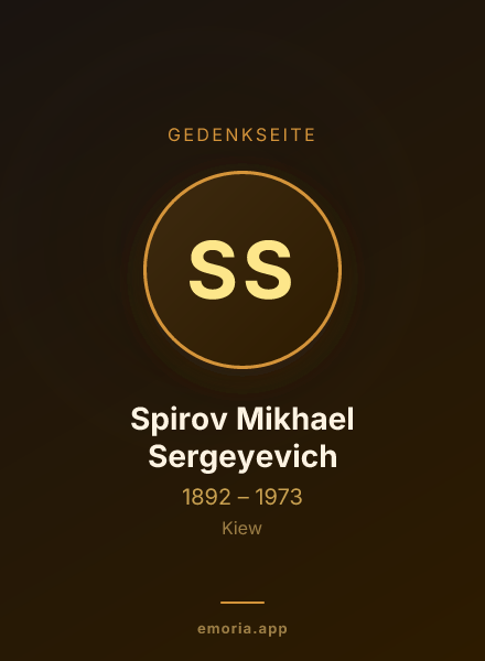 Gedenkportrait von Spirov Mikhael Sergeyevich