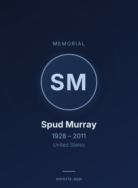 Memorial portrait of Spud Murray