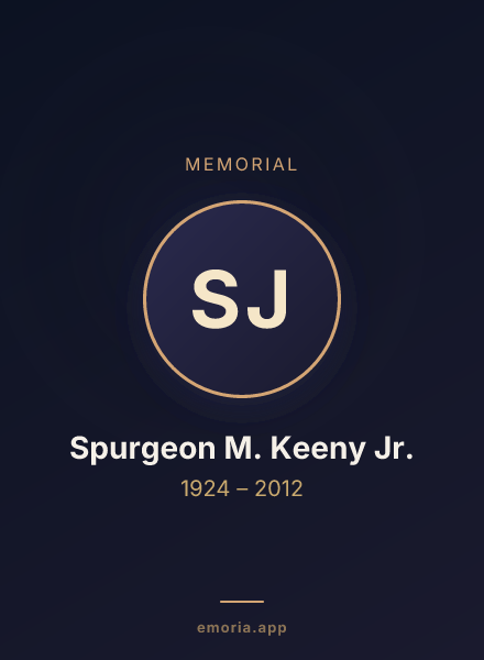 Memorial portrait of Spurgeon M. Keeny Jr.