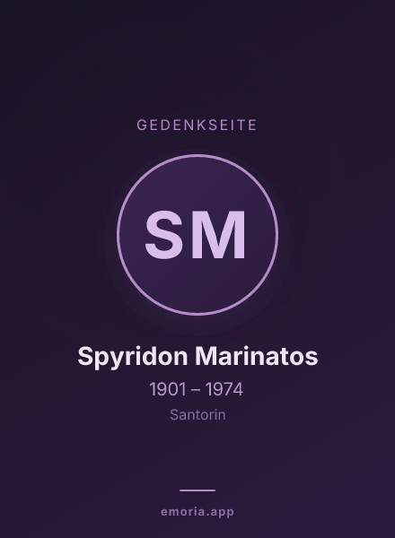 Gedenkportrait von Spyridon Marinatos