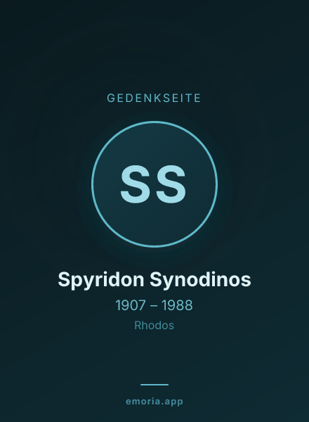 Gedenkportrait von Spyridon Synodinos