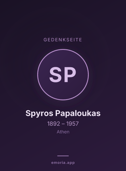 Gedenkportrait von Spyros Papaloukas