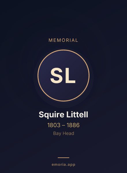 Memorial portrait of Squire Littell