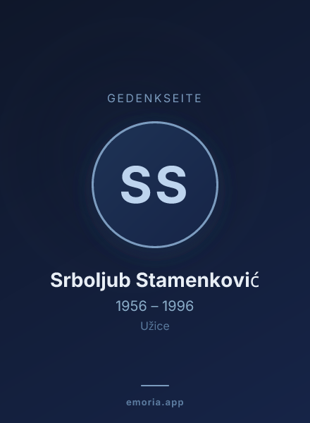 Gedenkportrait von Srboljub Stamenković
