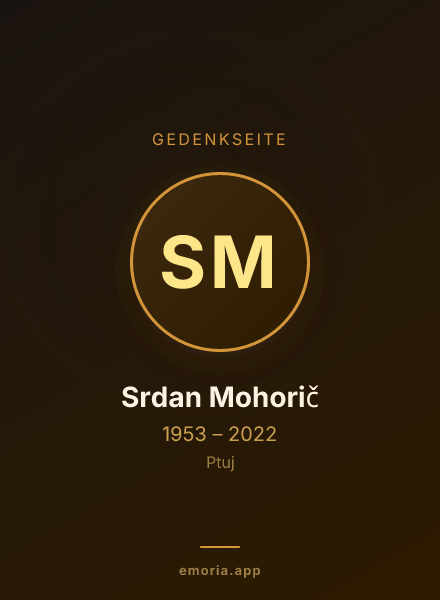 Gedenkportrait von Srdan Mohorič