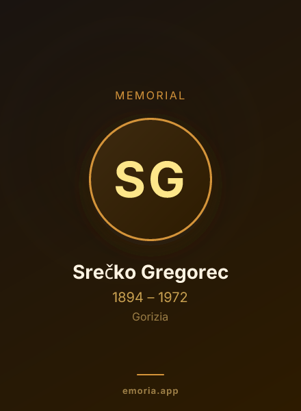 Memorial portrait of Srečko Gregorec