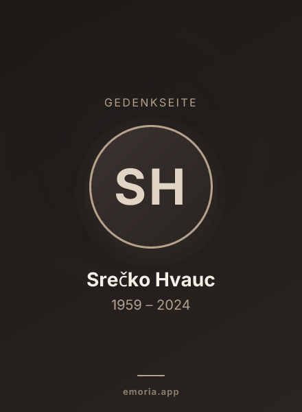 Gedenkportrait von Srečko Hvauc