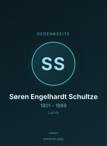 Gedenkportrait von Søren Engelhardt Schultze