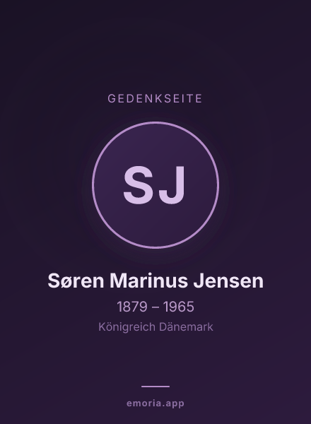 Gedenkportrait von Søren Marinus Jensen