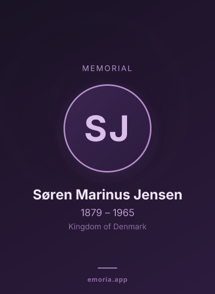 Memorial portrait of Søren Marinus Jensen