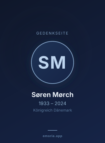 Gedenkportrait von Søren Mørch