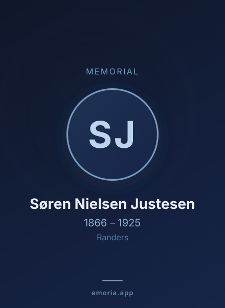 Memorial portrait of Søren Nielsen Justesen