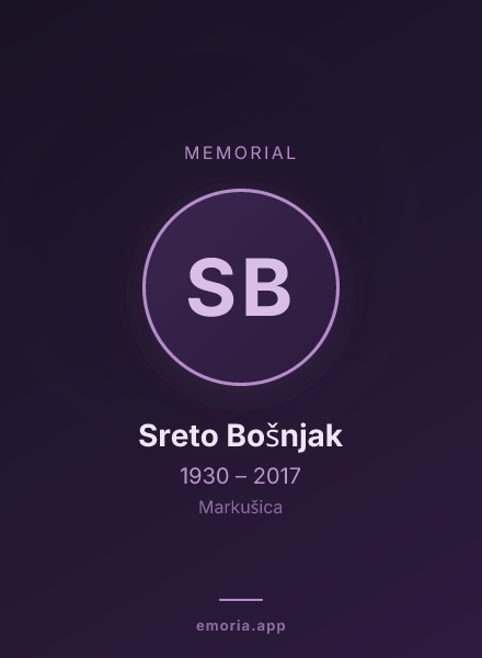 Memorial portrait of Sreto Bošnjak